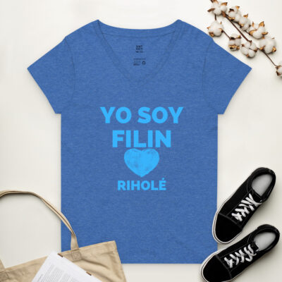 Camiseta cuello de pico reciclada mujer FILIN LOVE RIHOLÉ