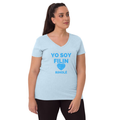 FILIN LOVE RIHOLÉ / Camiseta cuello de pico reciclada mujer